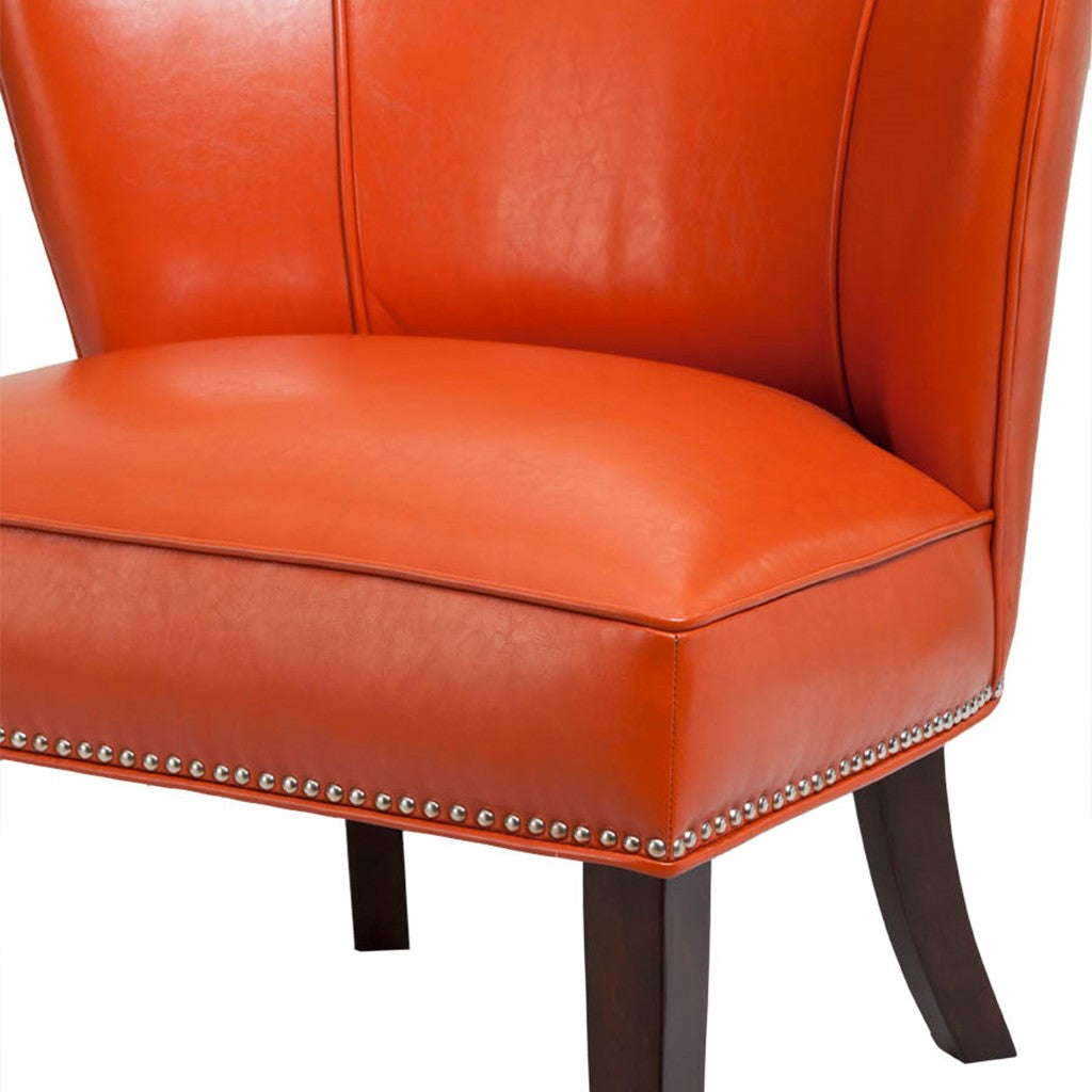 Hilton Armless Orange Accent Chair