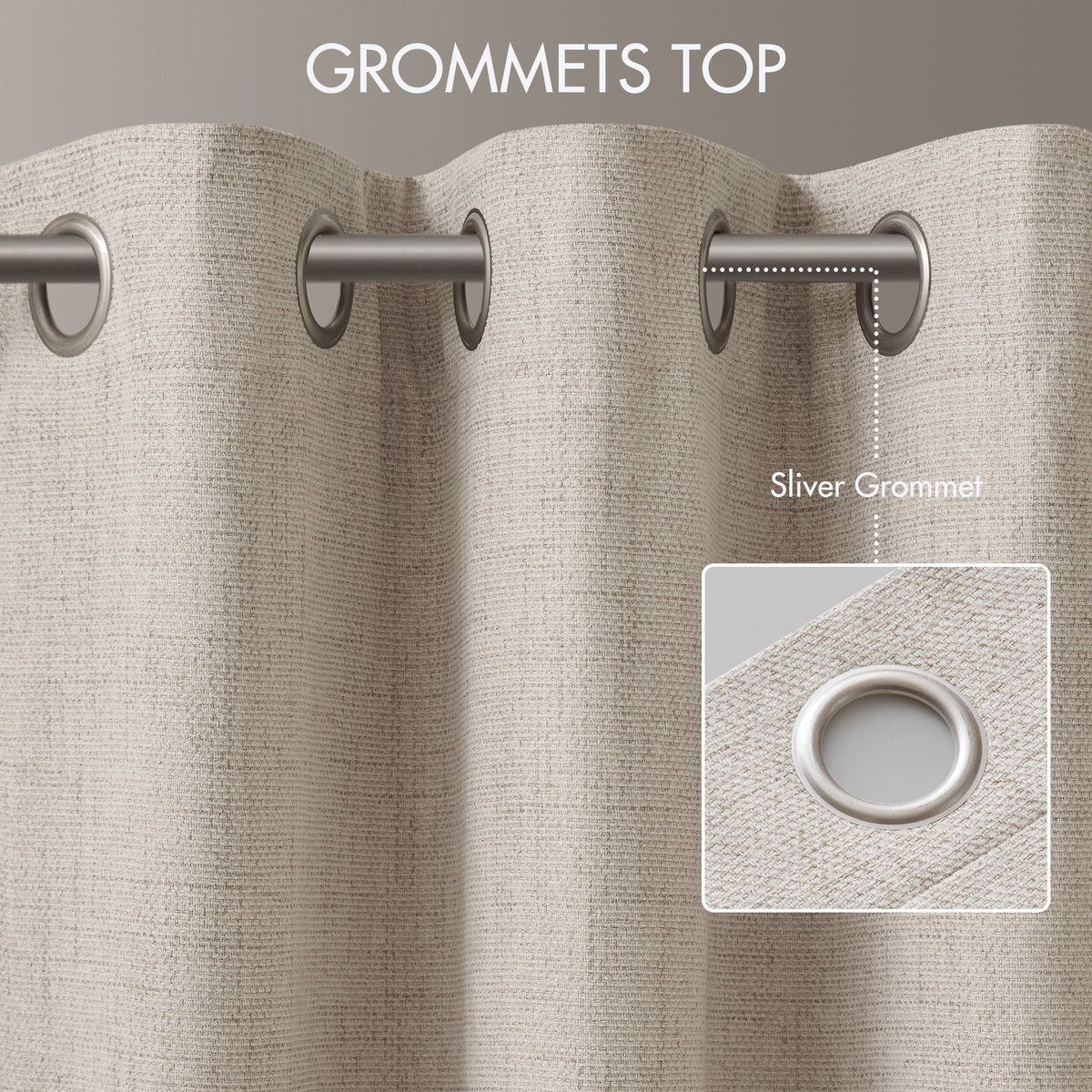 Mira Total Blackout Window Panel - Neutral