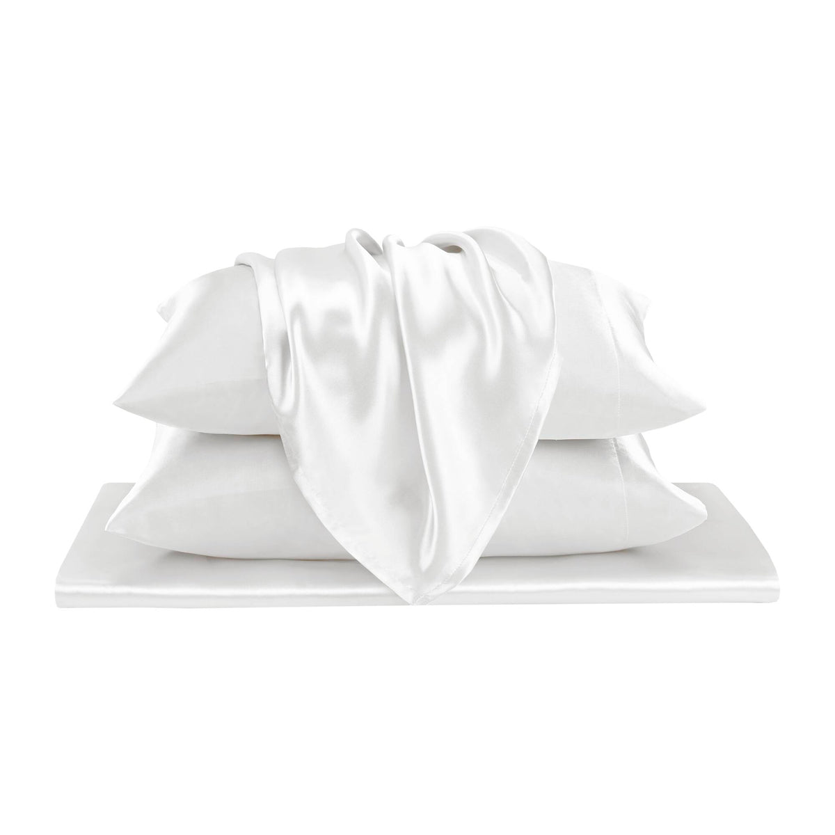 Satin Luxury Sheet Set - White
