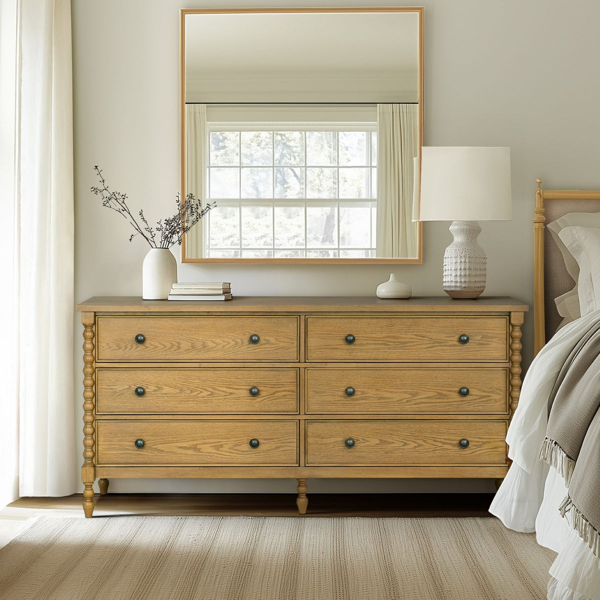 Beckett 6-drawer dresser (70"W) - Natural
