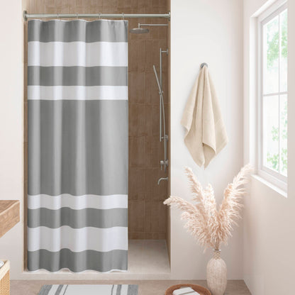 Spa Waffle Shower Curtain with 3M Treatment - Grey